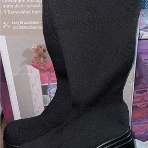 Black Knee-High Boots